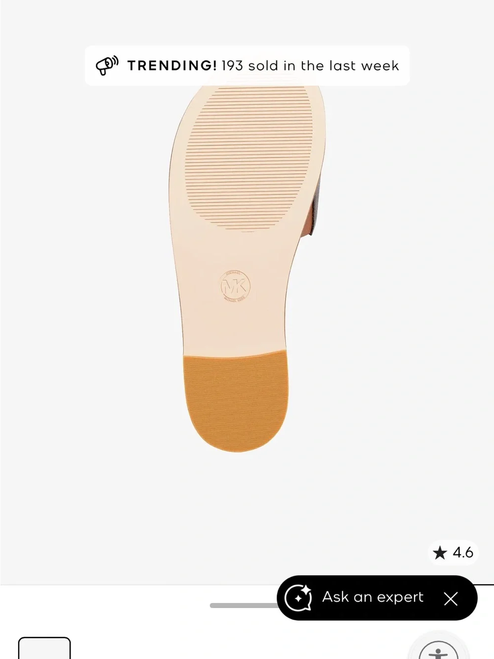 Michael Kors Carissa Monogram Slide Sandal — Brown/Tan